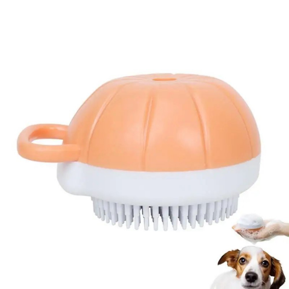 Pet Silicone Bath Massage Shampoo Dispenser Brush Tool