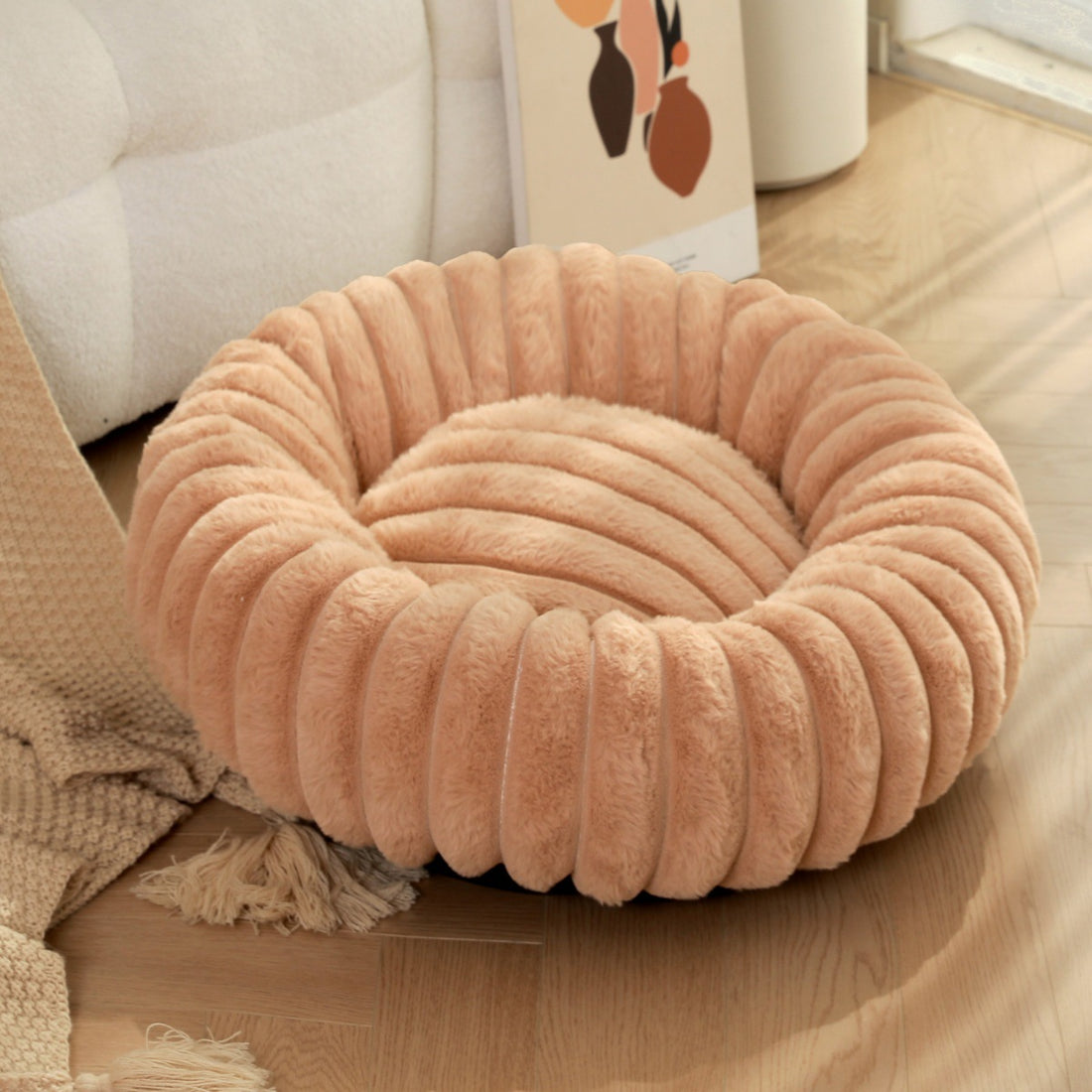 Pet Plush Round Warm Winter Sleeping Bed Mat