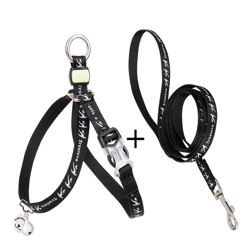 Bell Chest Strap Pet Harness Vest With Leash