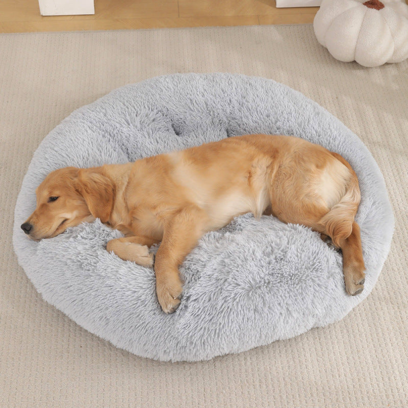 Plush Warm Round Pet Sleep Mat Bed