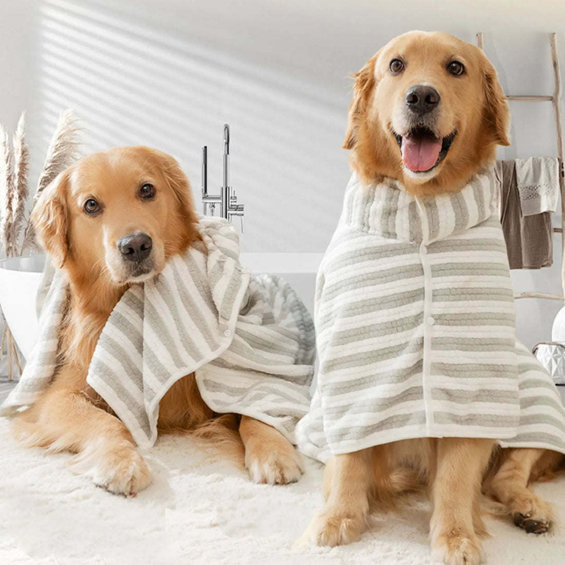 Ultra Absorbent Pet Bath Towel Quick Drying Bathrobe
