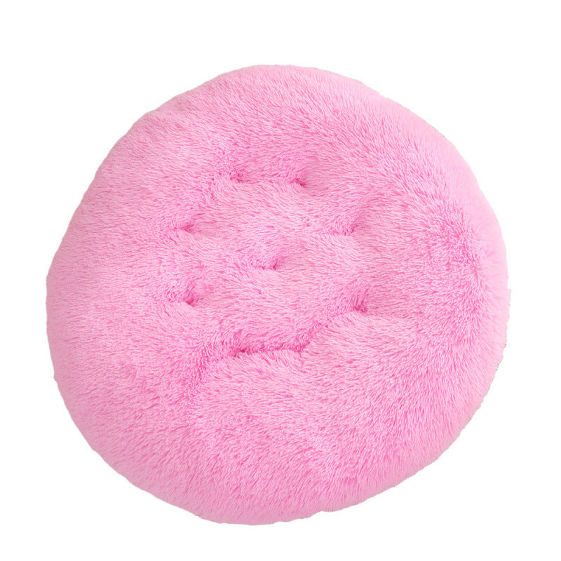 Plush Warm Round Pet Sleep Mat Bed