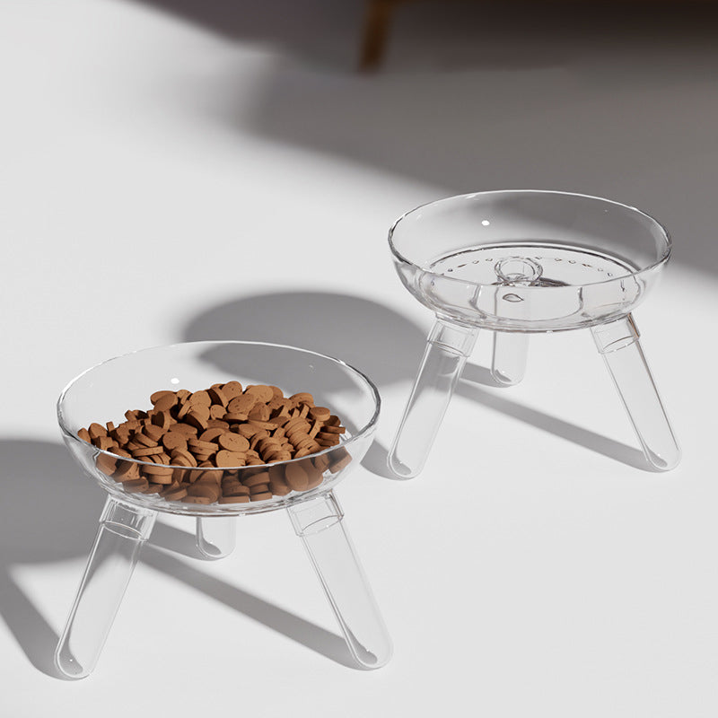 Transparent Glass Pet Feeding And Drinking Bowl
