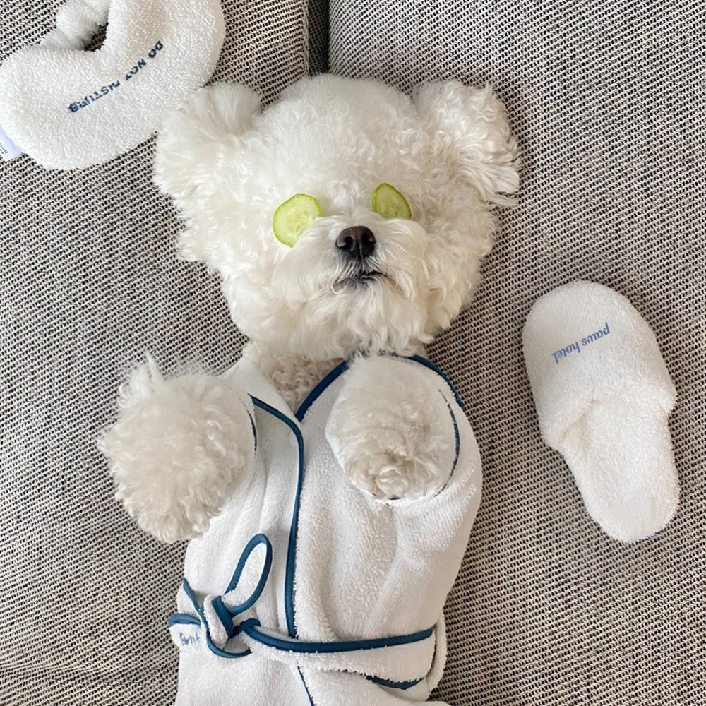 Pet Bath Towel Bathrobe Photo Props Grooming Accessory