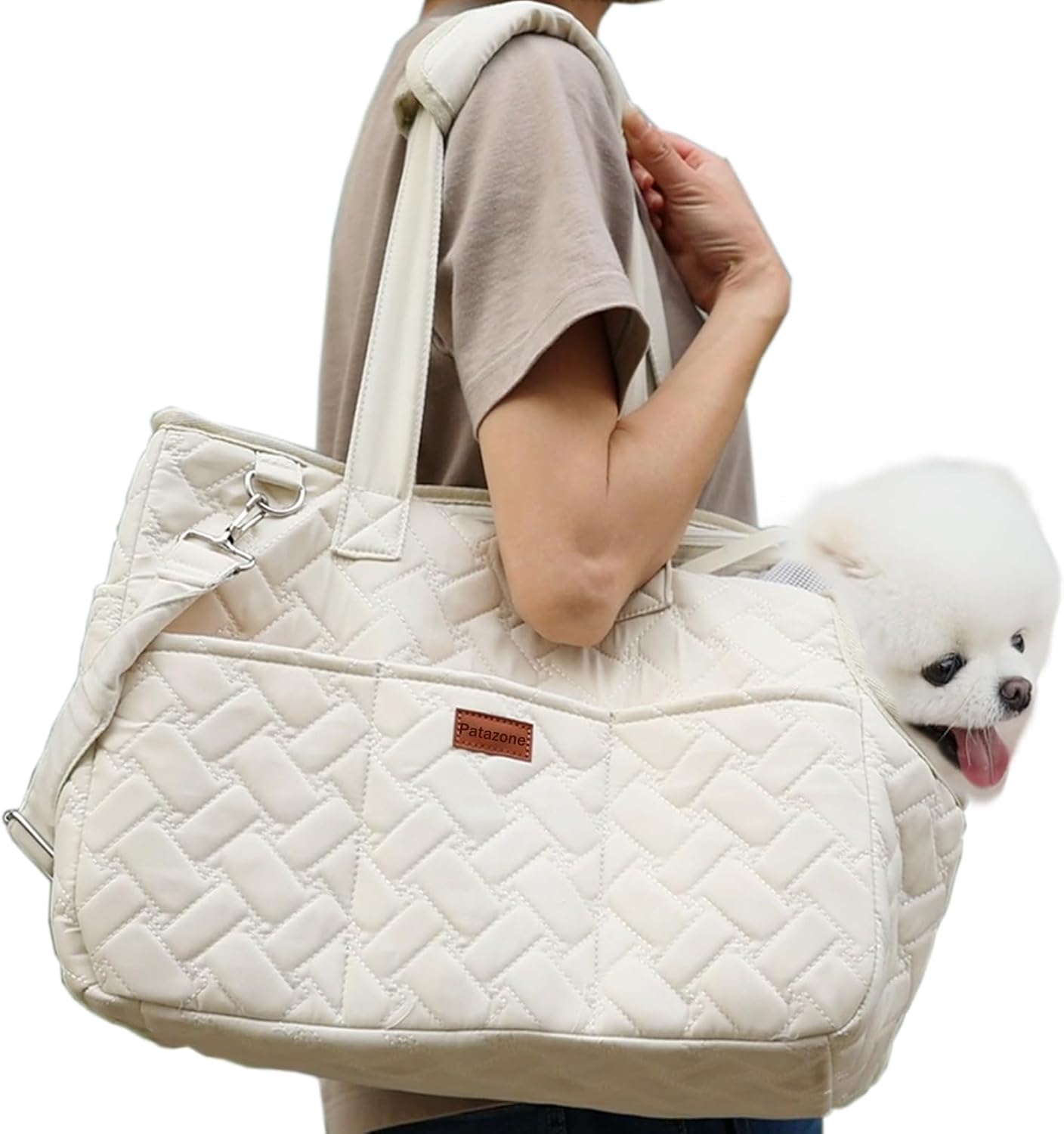 Breathable Mesh Pet Carrier Handbag With Soft Cushion And Pockets