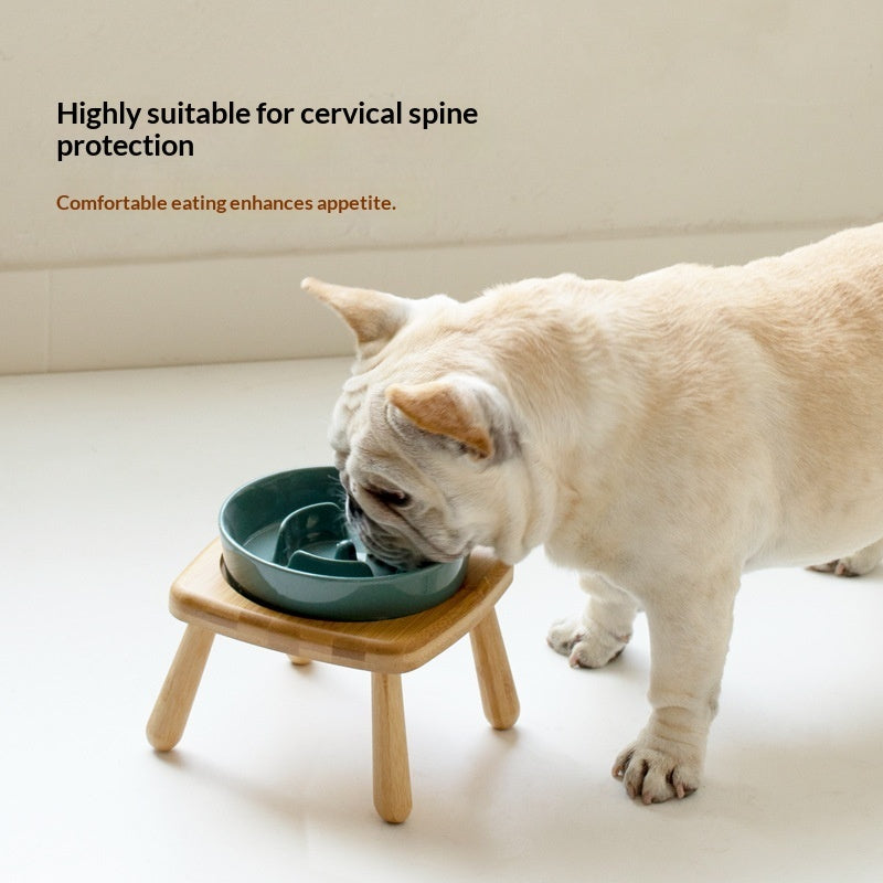 Ceramic Pet Slow Feeding Anti Choking Bowl