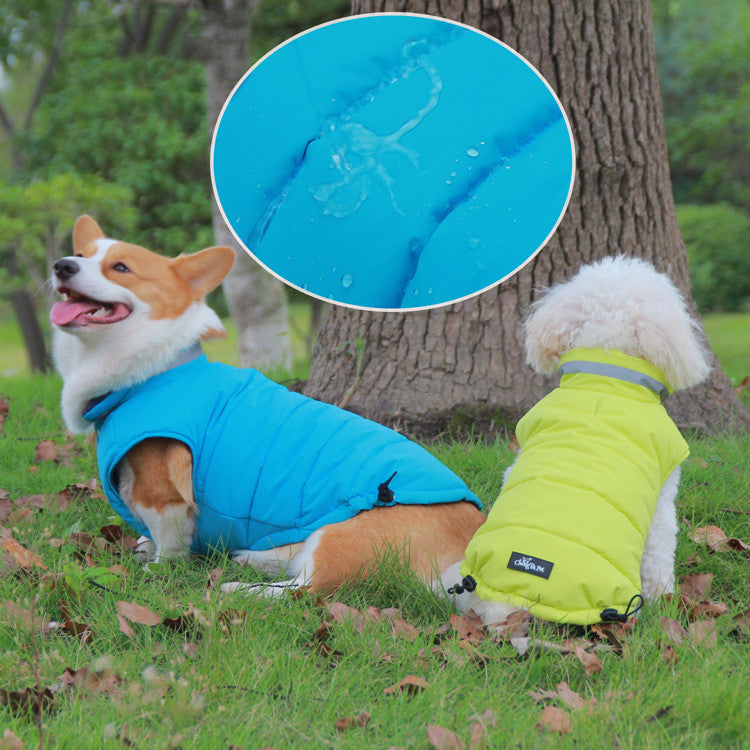 Pet Waterproof Reflective Outdoor Jacket Warm Thickened Coat