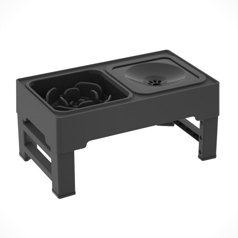 Adjustable Height Pet Double Bowl Feeding Stand