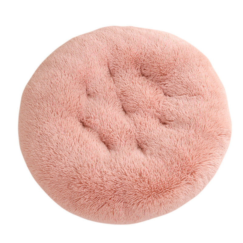 Plush Warm Round Pet Sleep Mat Bed