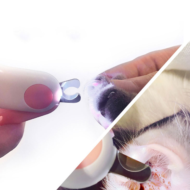 LED Mini ABS Pet Nail Trimmer Tool