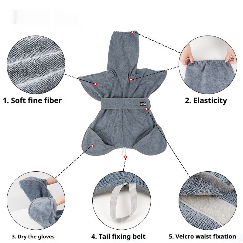 Highly Absorbent Pet Cotton Bath Towel Quick Drying