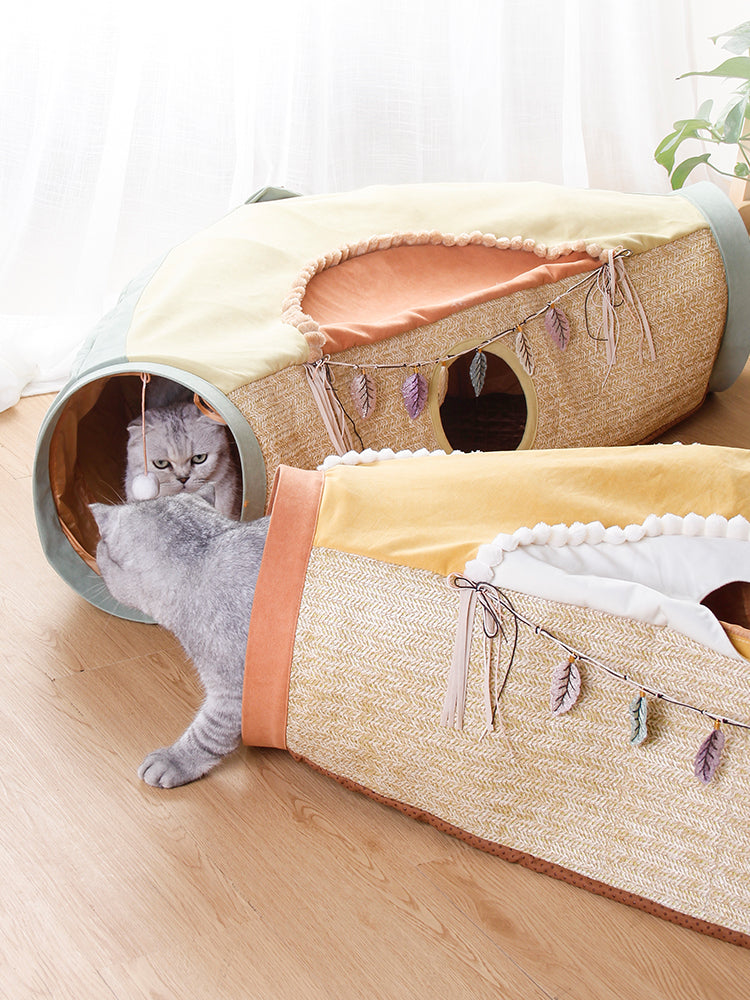 Pet Litter Roll Toy With Drilling Hole Design