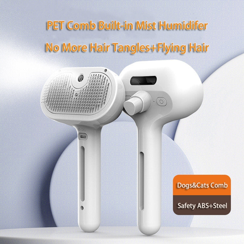 Self Cleaning Pet Grooming Dematting Comb Mist Brush