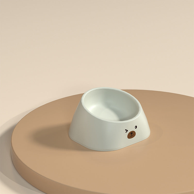 Stainless Steel Tilted Pet Feeding Bowl Neck Support Durable