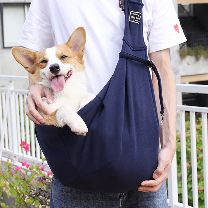 Cotton Pet Carrier Shoulder Bag For Travel And Transport