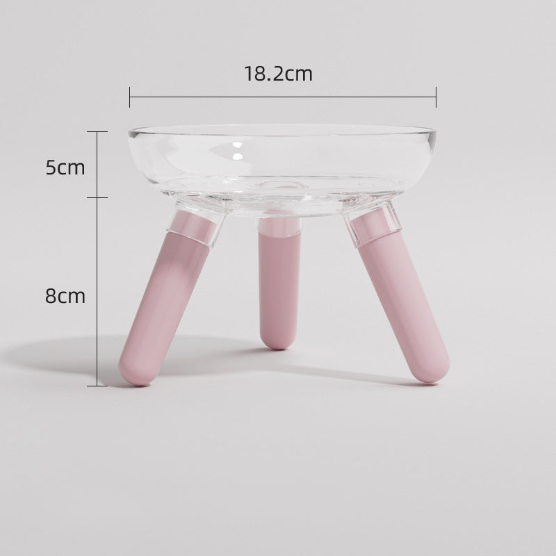Transparent Glass Pet Feeding And Drinking Bowl