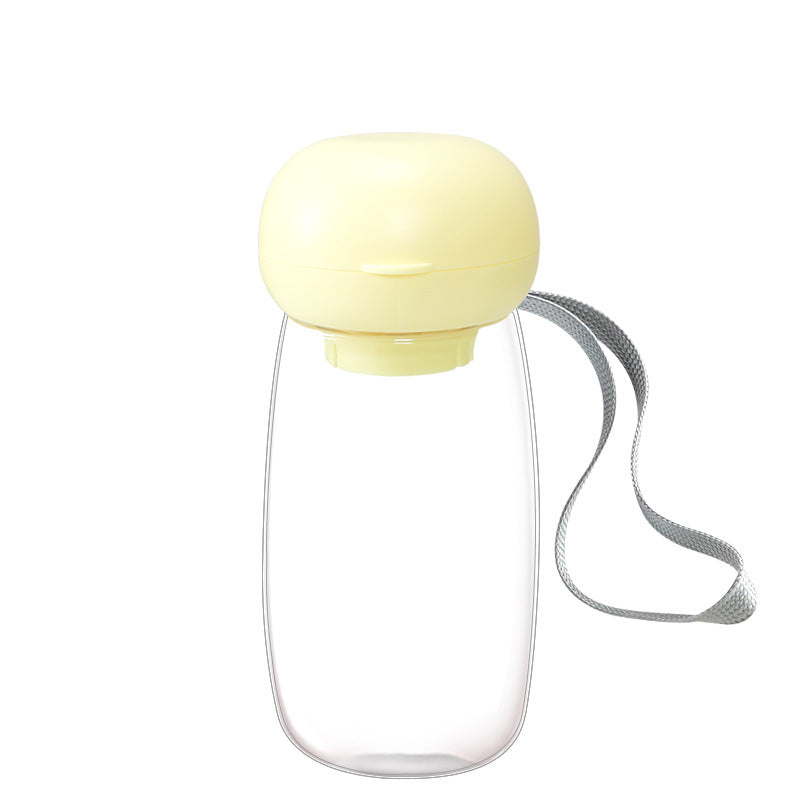 Portable Pet Water Bottle With Bowl And Lanyard