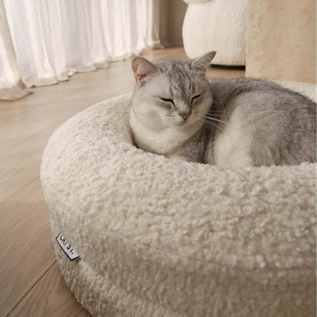 Solid Color Leisure Round Pet Nest Bed