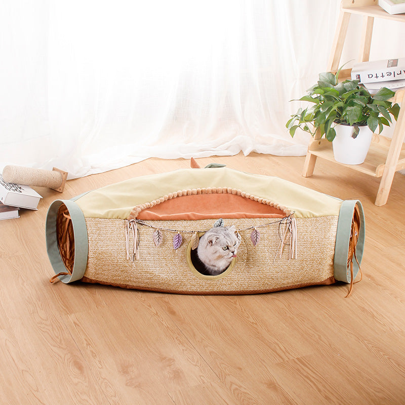 Pet Litter Roll Toy With Drilling Hole Design