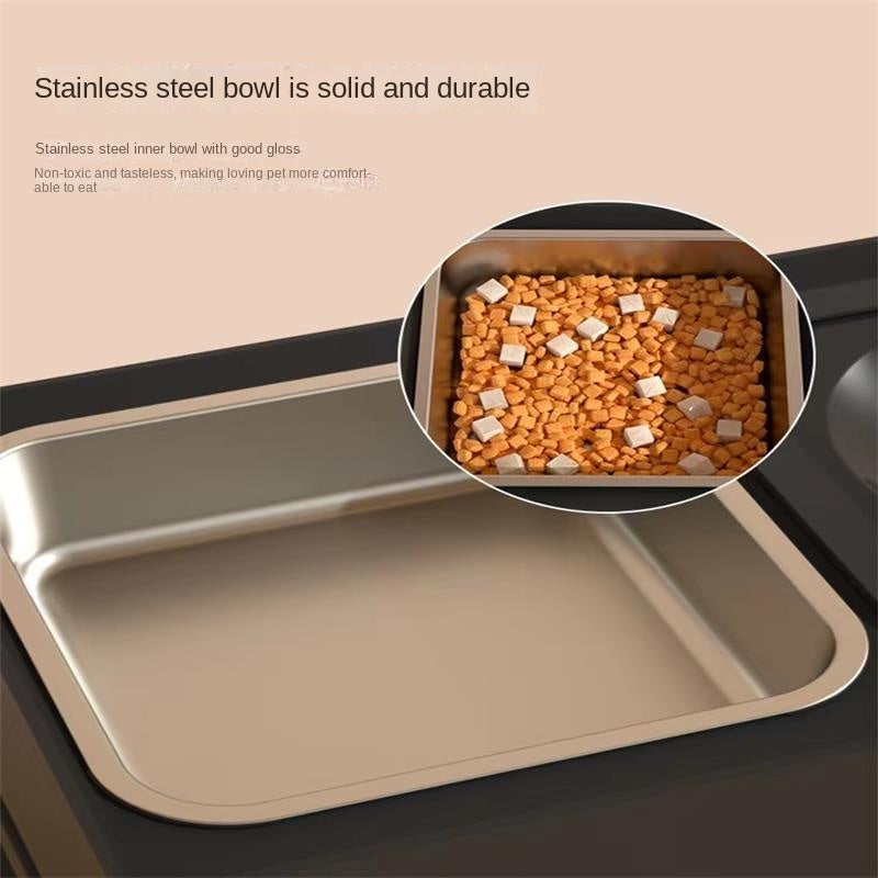 Adjustable Height Pet Double Bowl Feeding Stand