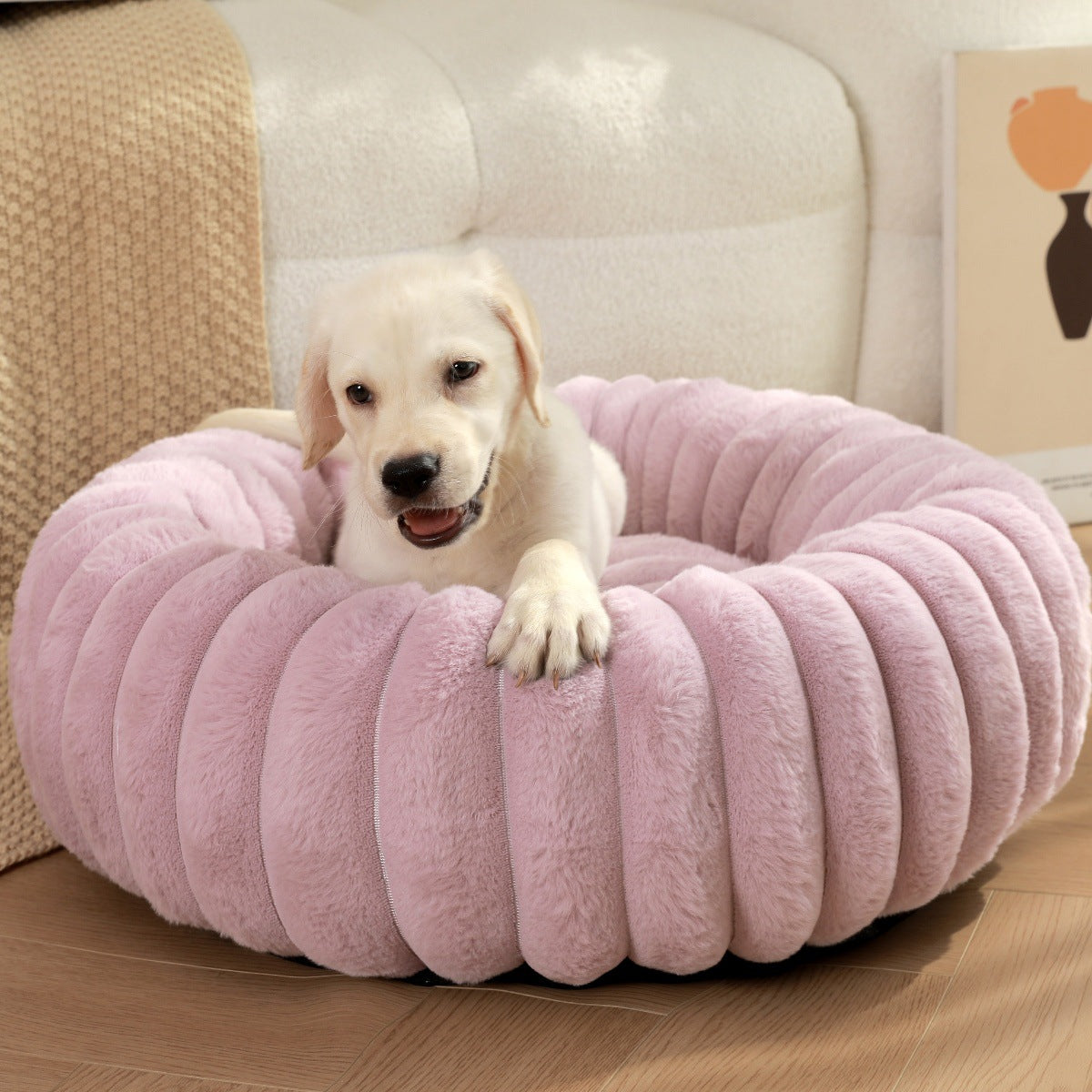 Pet Plush Round Warm Winter Sleeping Bed Mat