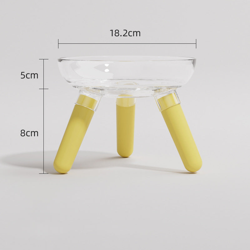 Transparent Glass Pet Feeding And Drinking Bowl