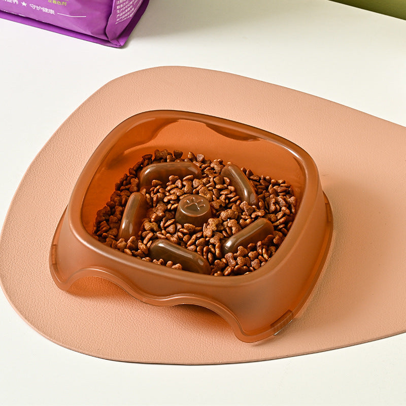Pet Anti-Choking Slow Feeding Water Bowl Food Plate