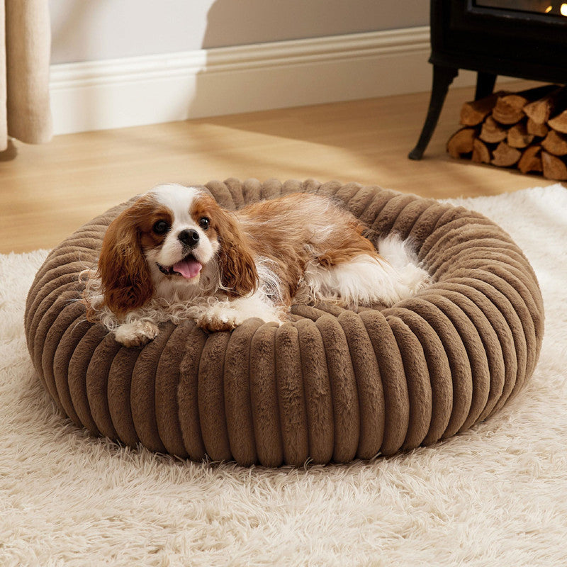 High Gram Plush Round Winter Warm Pet Bed