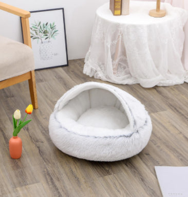 Pet Round Plush Winter Bed House Soft Warm Sleeping Bed