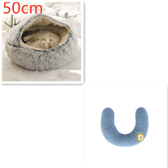 Pet Round Plush Winter Bed House Soft Warm Sleeping Bed