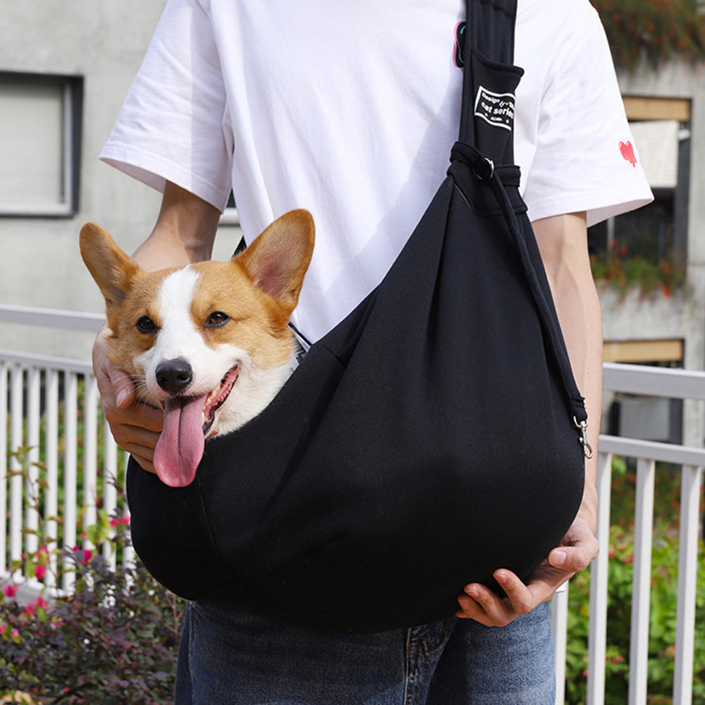 Cotton Pet Carrier Shoulder Bag For Travel And Transport