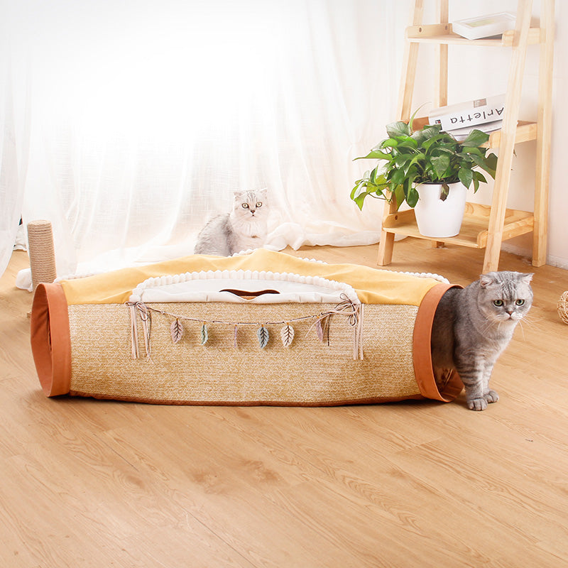 Pet Litter Roll Toy With Drilling Hole Design